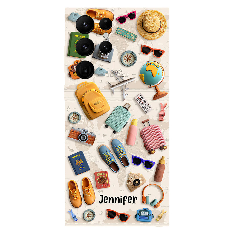 Just A Girl Who Loves Traveling - Personalized Travelling Full Print Phone Case