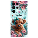 Baby Highland Cow - Personalized Highland Cow Full Print Phone Case