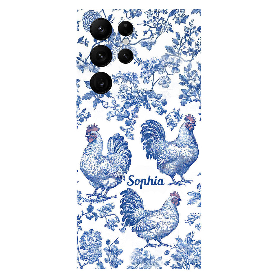 Chicken Toile de Jouy - Personalized Chicken Full Print Phone Case