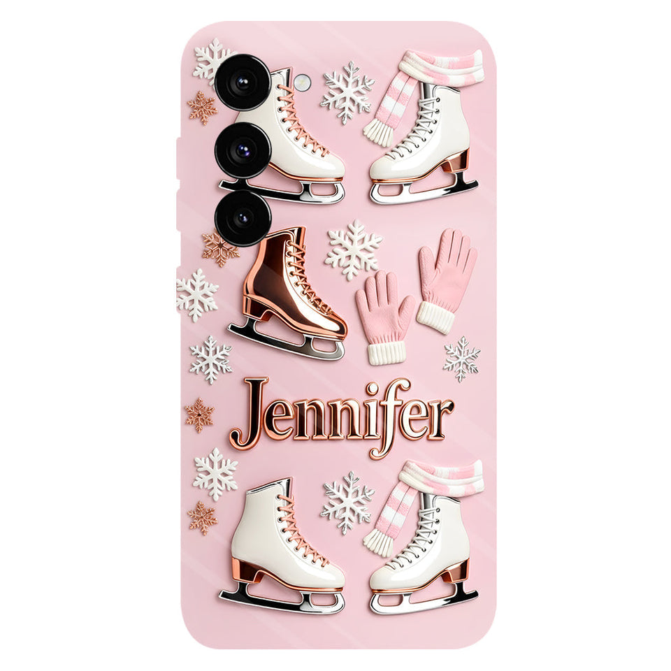 Ice Skating Makes Me Happy - Personalized Ice Skating Full Print Phone Case