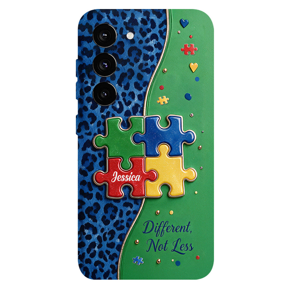 Different Not Less - Personalized Autism Awareness Full Print Phone Case