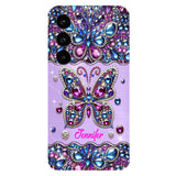Sparkle Butterfly - Personalized Butterfly Full Print Phone Case