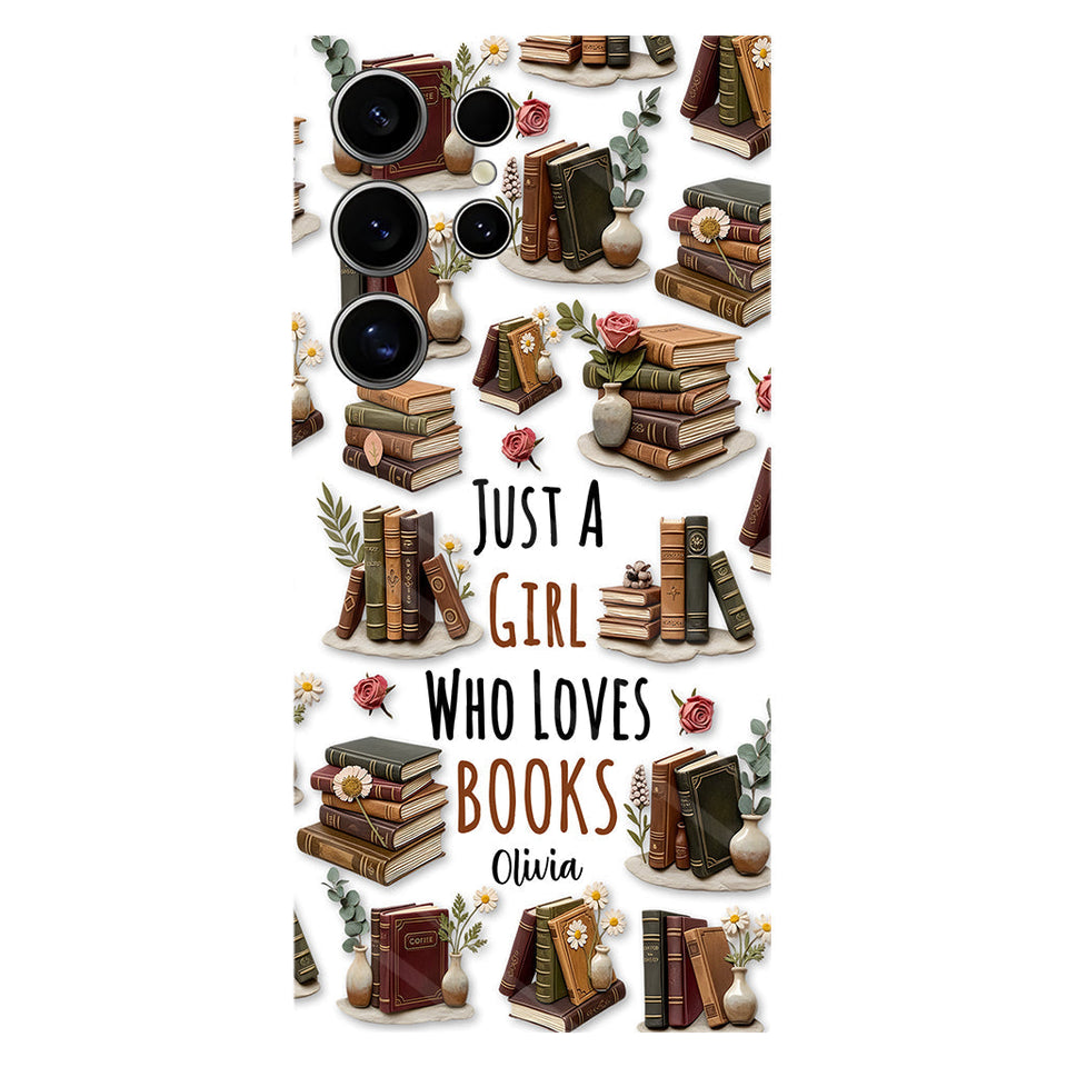 Just A Girl Who Loves Books - Personalized Book Full Print Phone Case