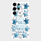 Just A Girl Who Loves Turtles - Personalized Turtle Full Print Phone Case