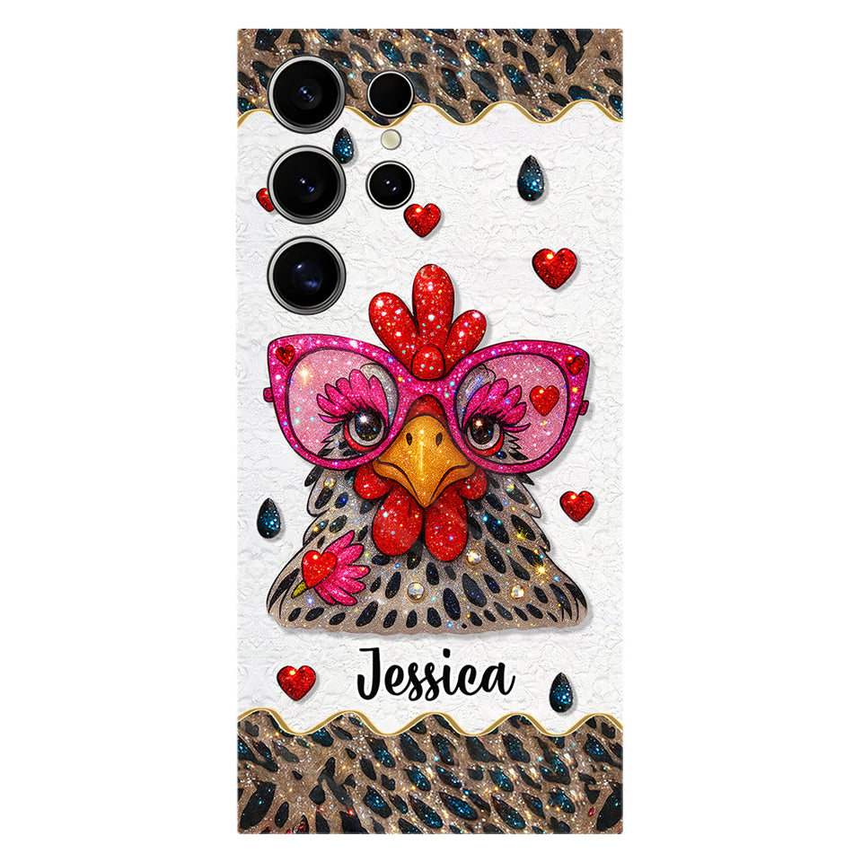 Crazy Chicken Lady - Personalized Chicken Full Print Phone Case