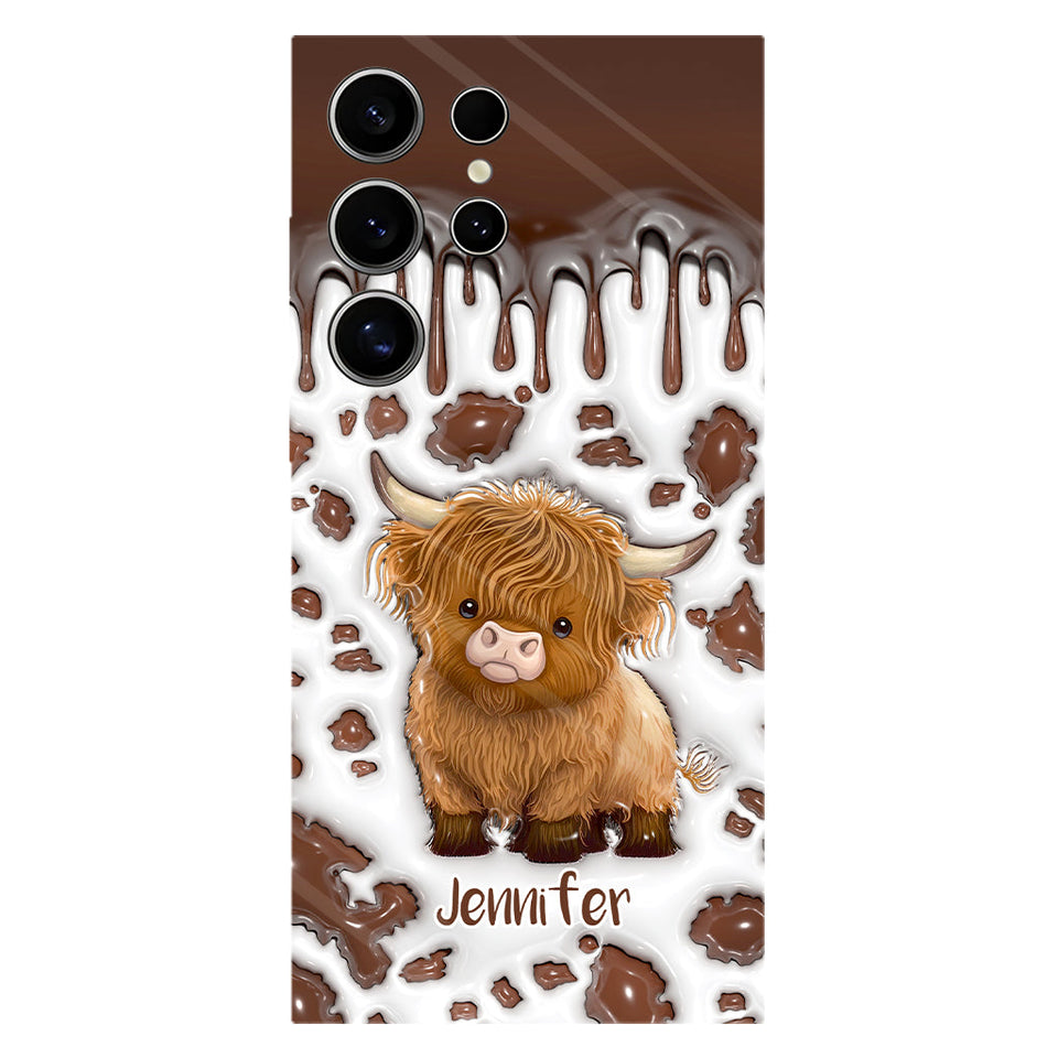 Just A Girl Who Loves Highland Cow - Personalized Full Print Phone Case