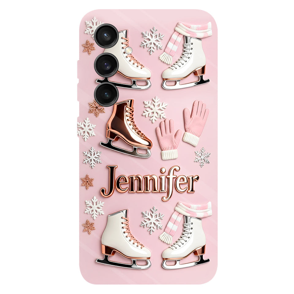 Ice Skating Makes Me Happy - Personalized Ice Skating Full Print Phone Case