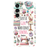 Just A Girl Who Loves Sewing - Personalized Sewing Full Print Phone Case