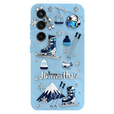 Skiing Makes Me Happy - Personalized Skiing Full Print Phone Case