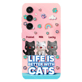 Life Is Better With A Cat - Personalized Cat Full Print Phone Case
