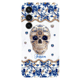 Skull Toile de Jouy - Personalized Skull Full Print Phone Case