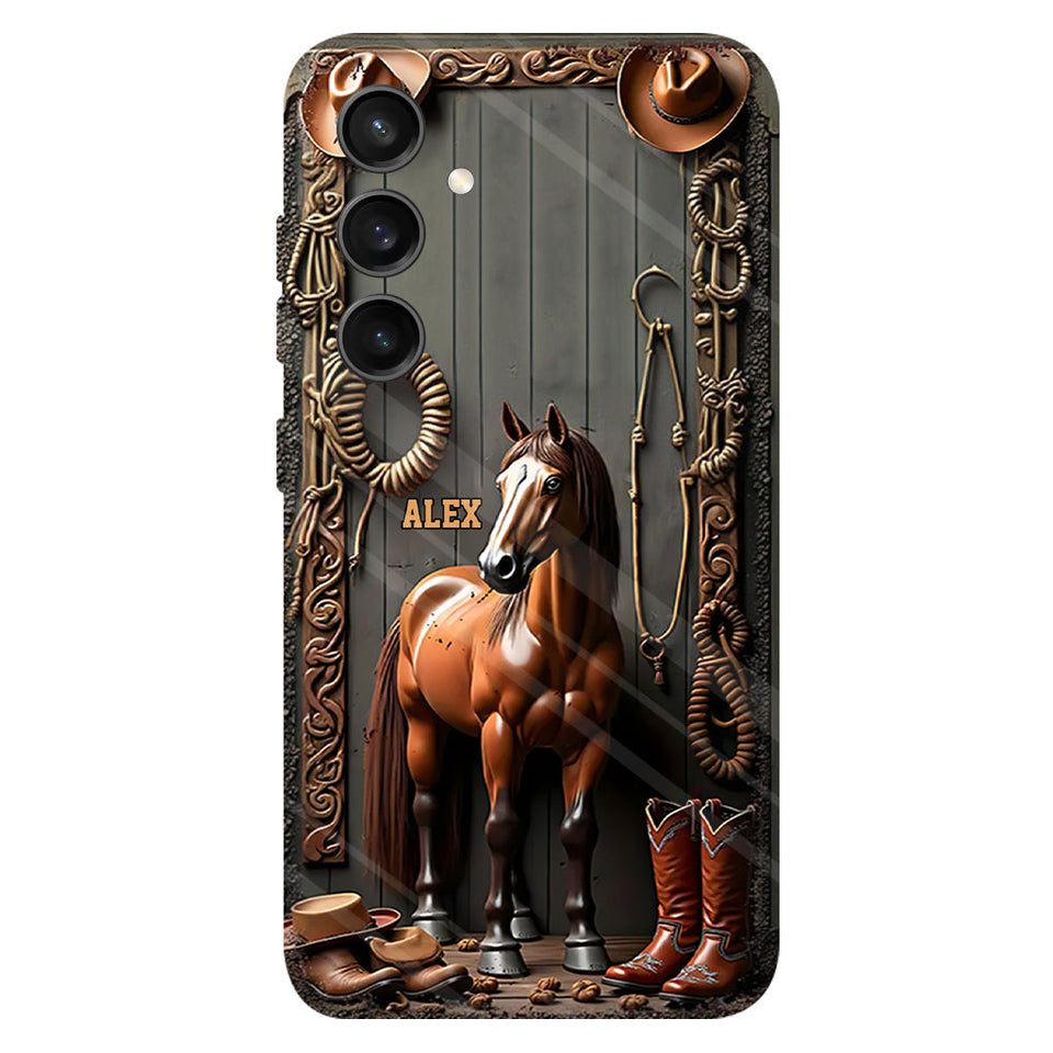 Love Horses - Personalized Horse Full Print Phone Case