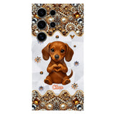 Puppy/ Kitty Makes Heart Hands - Personalized Dog Full Print Phone Case