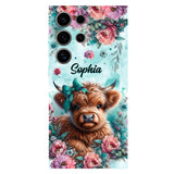 Baby Highland Cow - Personalized Highland Cow Full Print Phone Case