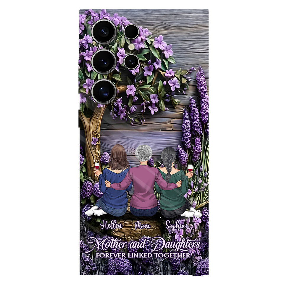 Mother And Daughters Forever Linked Together - Personalized Mother Full Print Phone Case