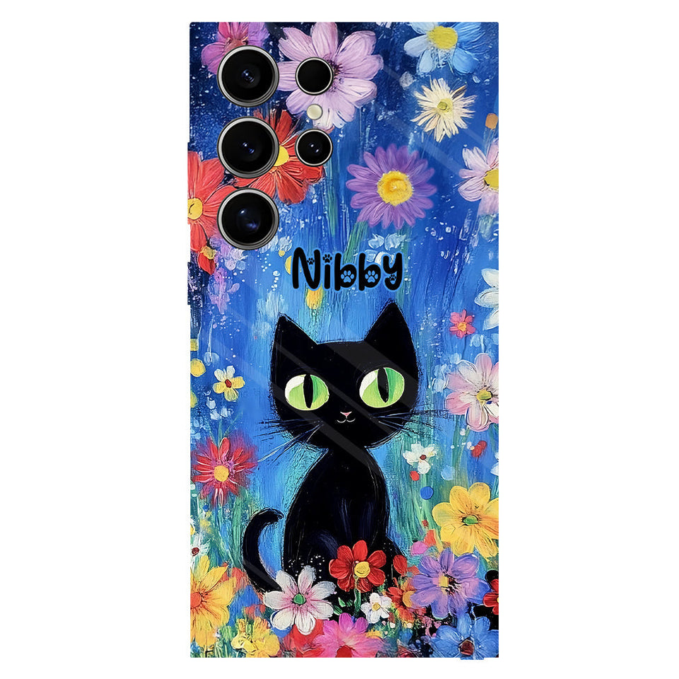 Cute Cat - Personalized Black Cat Full Print Phone Case