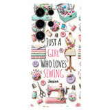 Just A Girl Who Loves Sewing - Personalized Sewing Full Print Phone Case