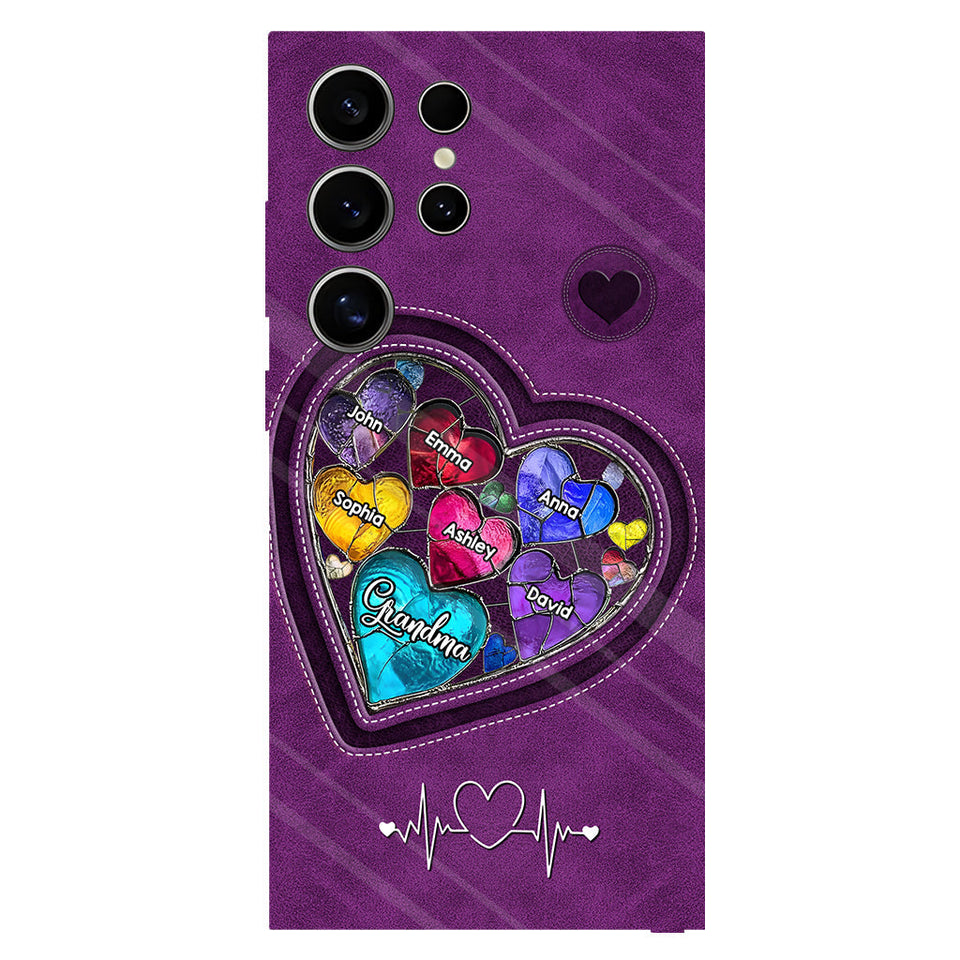 Grandma's Mom's Sweethearts - Personalized Grandma Full Print Phone Case