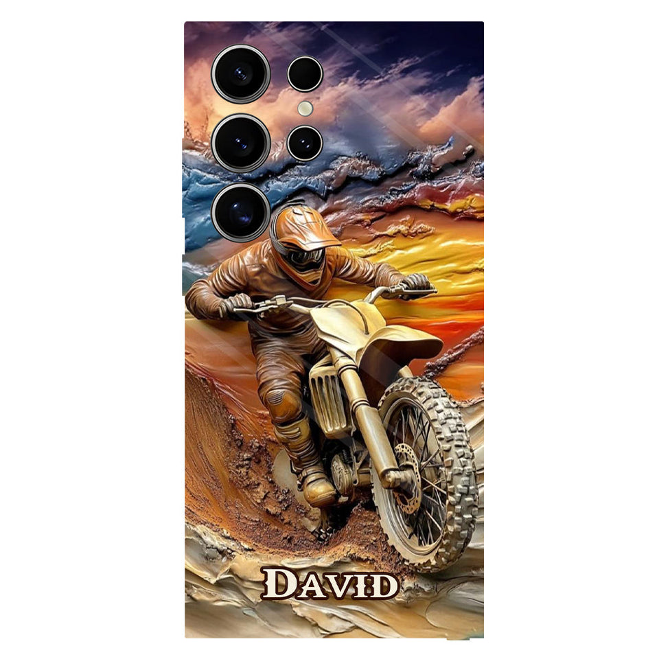 Born To Ride - Personalized Dirt Bike Full Print Phone Case