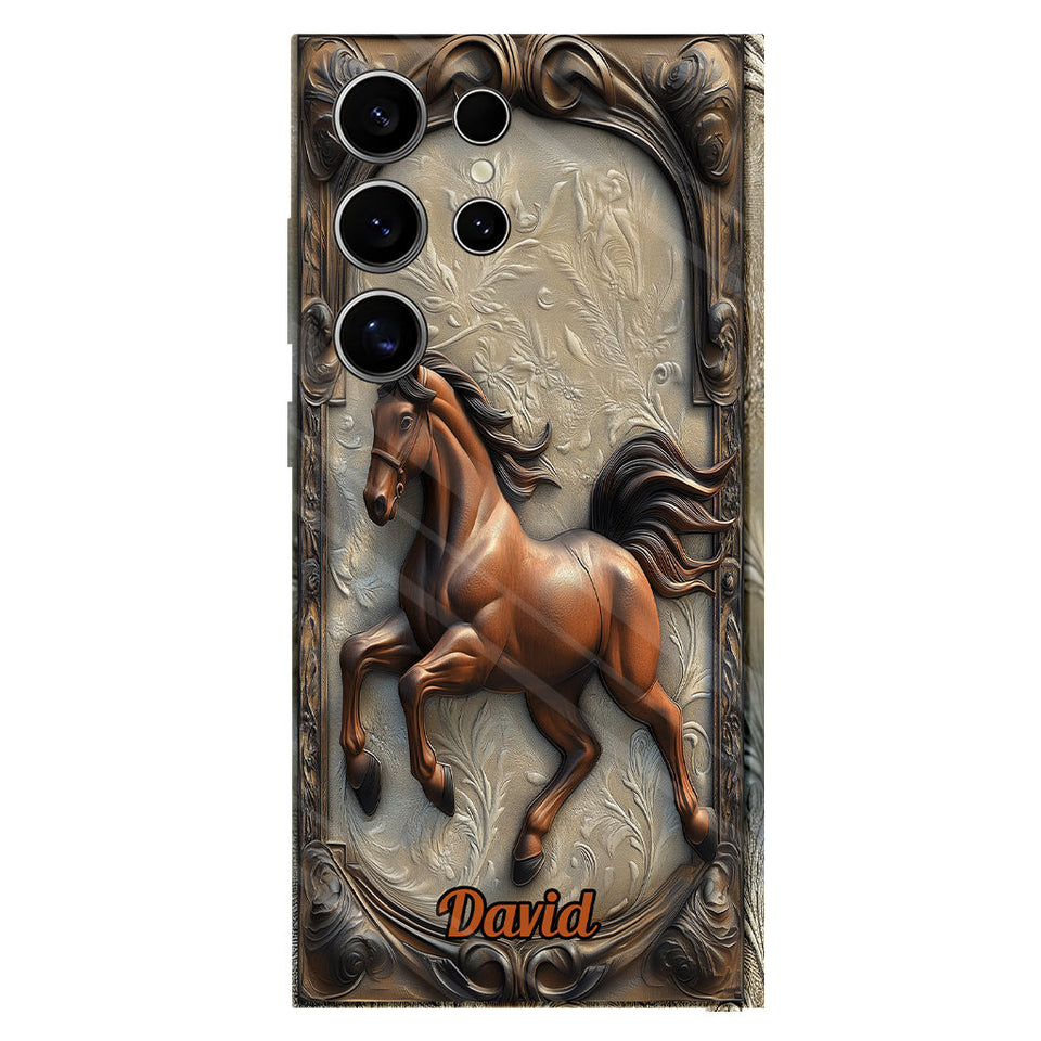 Love Horse - Personalized Horse Full Print Phone Case