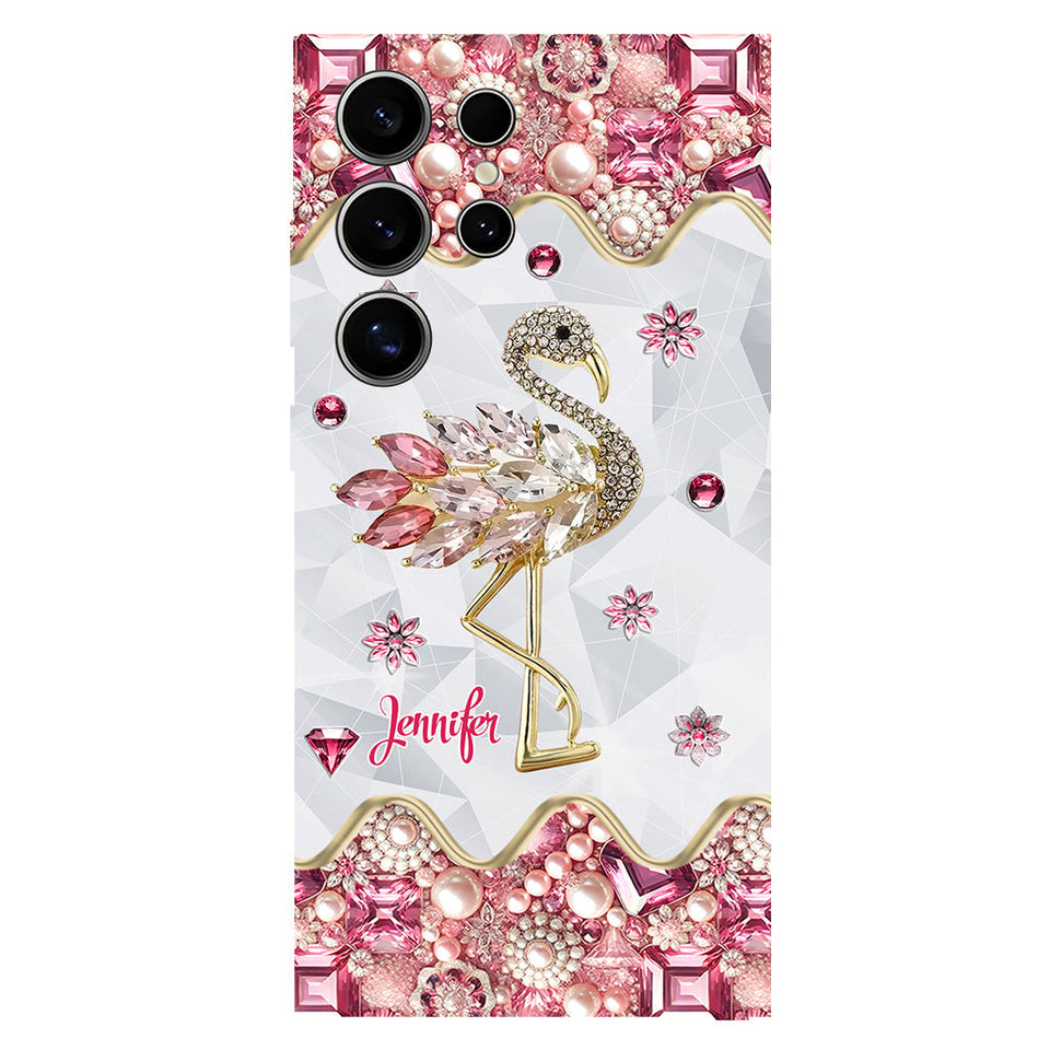 Just A Girl Who Loves Flamingos - Personalized Flamingo Full Print Phone Case
