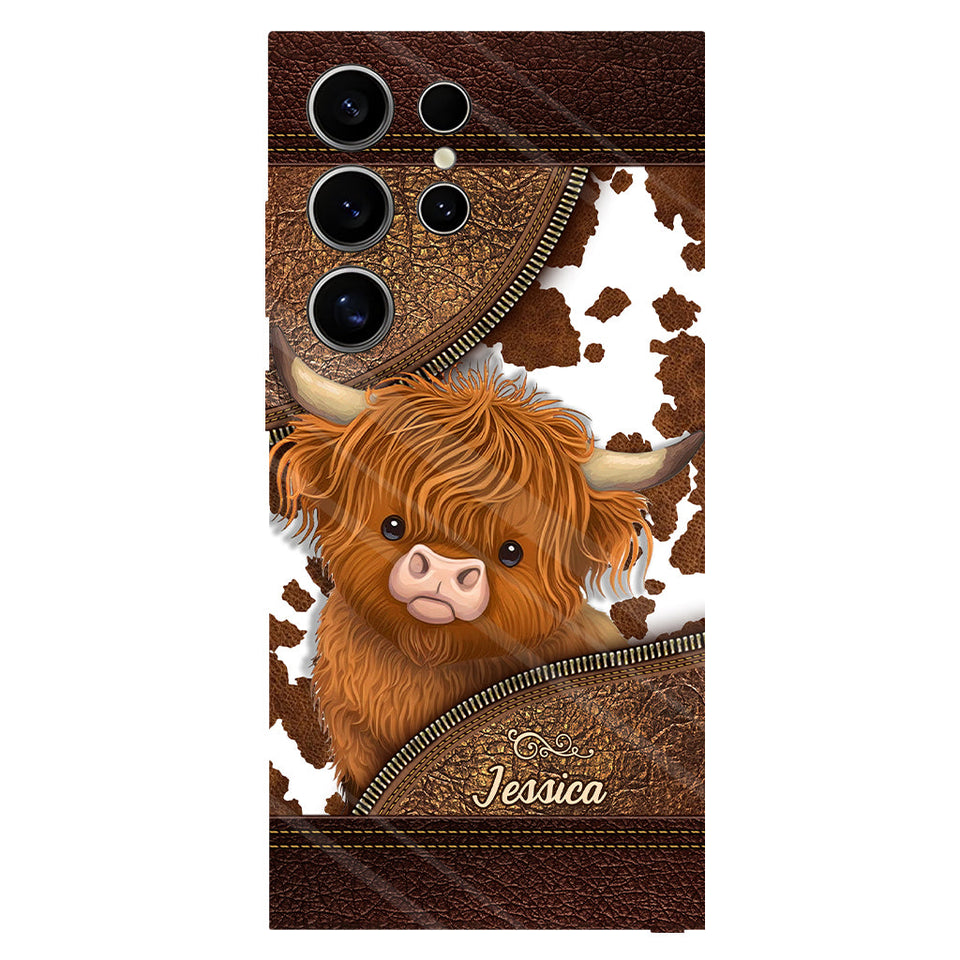 Just A Girl Who Loves Highland Cow - Personalized Full Print Phone Case