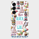 Beach Lovin' Girl - Personalized Sea Lover Full Print Phone Case
