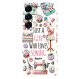 Just A Girl Who Loves Sewing - Personalized Sewing Full Print Phone Case