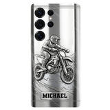 Metalic Dirt Bike/ Motocross - Personalized Dirt Bike Full Print Phone Case