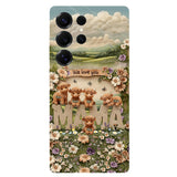 Cute Highland Cow Mama, Grandma - Personalized Mother Full Print Phone Case