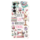 Just A Girl Who Loves Sewing - Personalized Sewing Full Print Phone Case