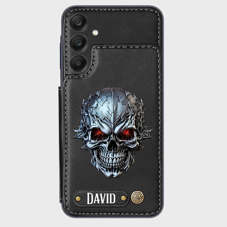 Cool Skull - Personalized Skull Wallet Phone Case