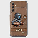 Strong Ones Become Welder - Personalized Welder Wallet Phone Case