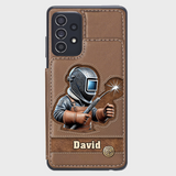 Strong Ones Become Welder - Personalized Welder Wallet Phone Case