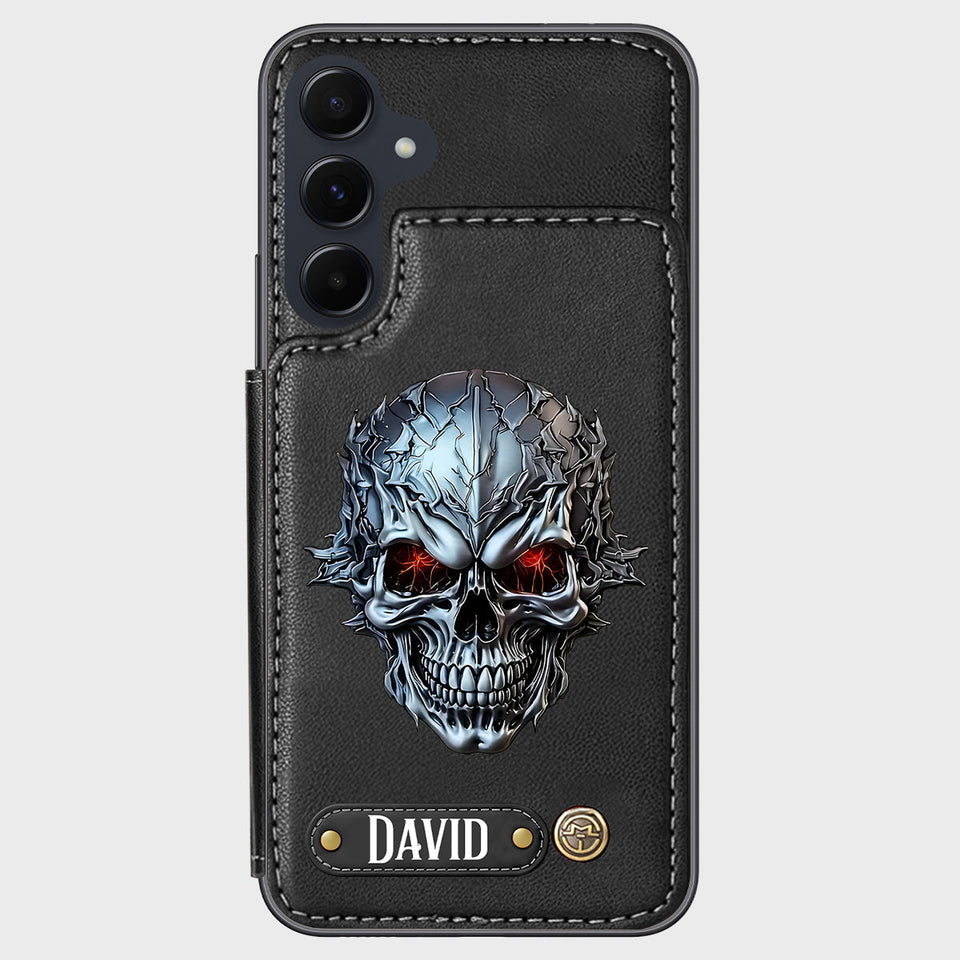 Cool Skull - Personalized Skull Wallet Phone Case