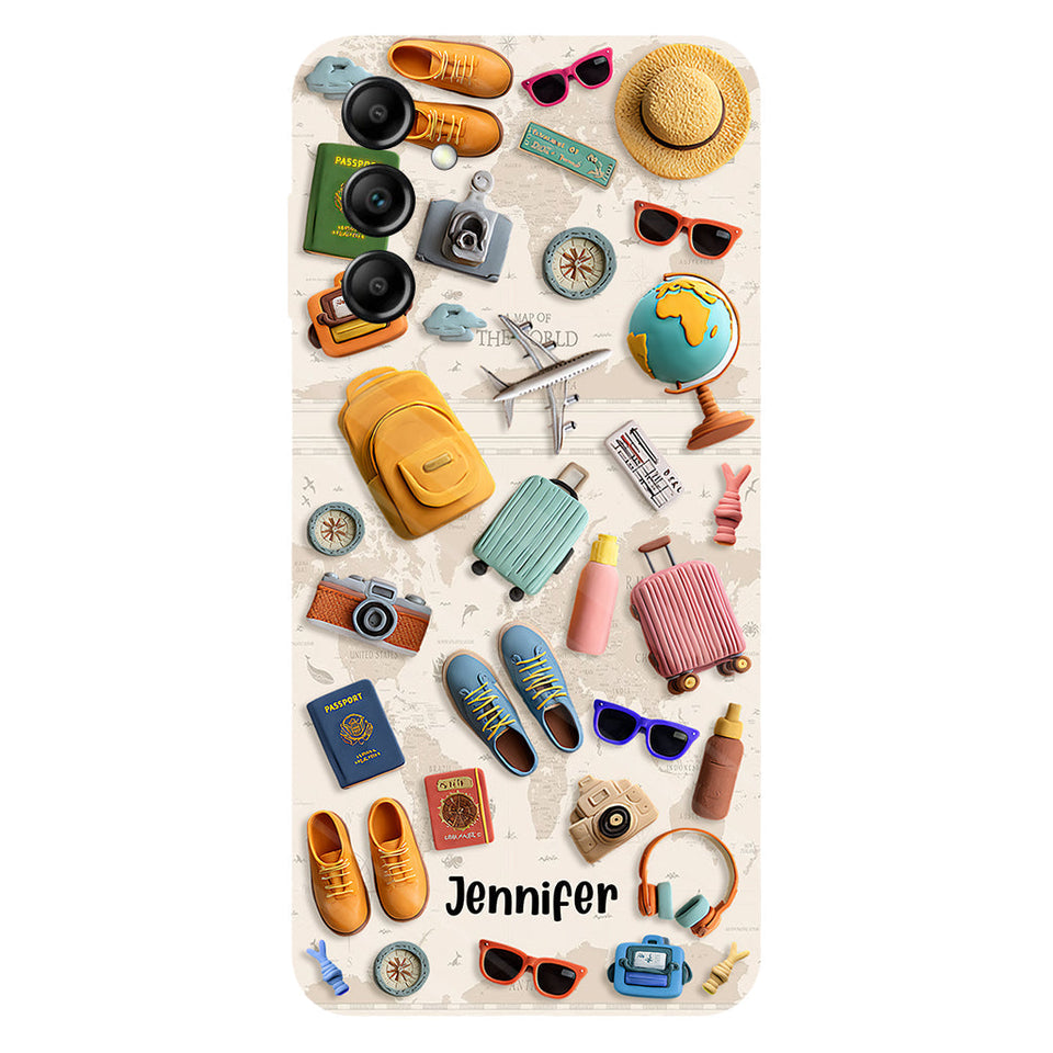 Just A Girl Who Loves Traveling - Personalized Travelling Full Print Phone Case