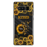 Beautiful Sunflower Blessed To Be Called - Gift for grandma, mom - Personalized Clear Phone Case
