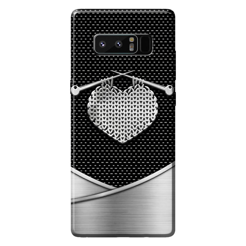Knit Metal Pattern Print Phone Case 062021