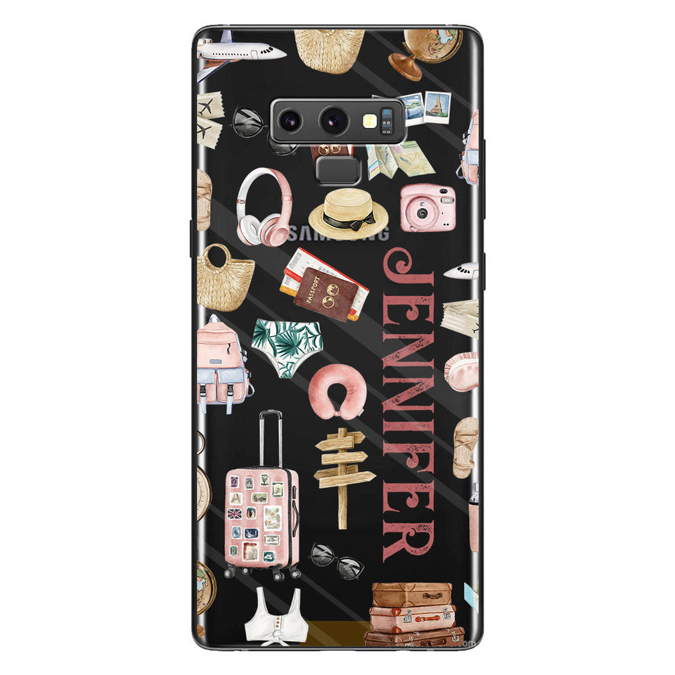 Just A Girl Who Loves Traveling - Personalized Travelling Clear Phone Case