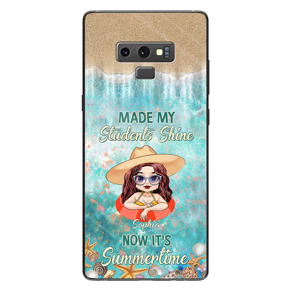 Got My Mind On Summer - Personalized Teacher Phone Case