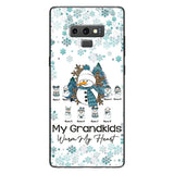 My Grandkids Warm My Heart - Personalized Christmas Grandma Phone Case