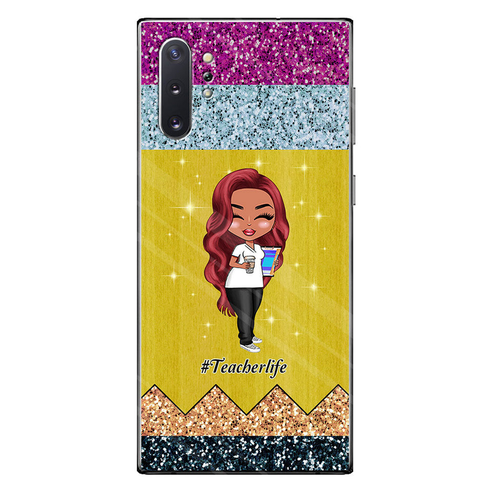Teaching Is A Work of Heart - Personalized Teacher Phone Case With 3D Pattern Print