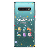 This Grandma Belongs To - Gift for grandma, aunt, uncle, grandpa, mom, dad - Personalized Clear Phone Case