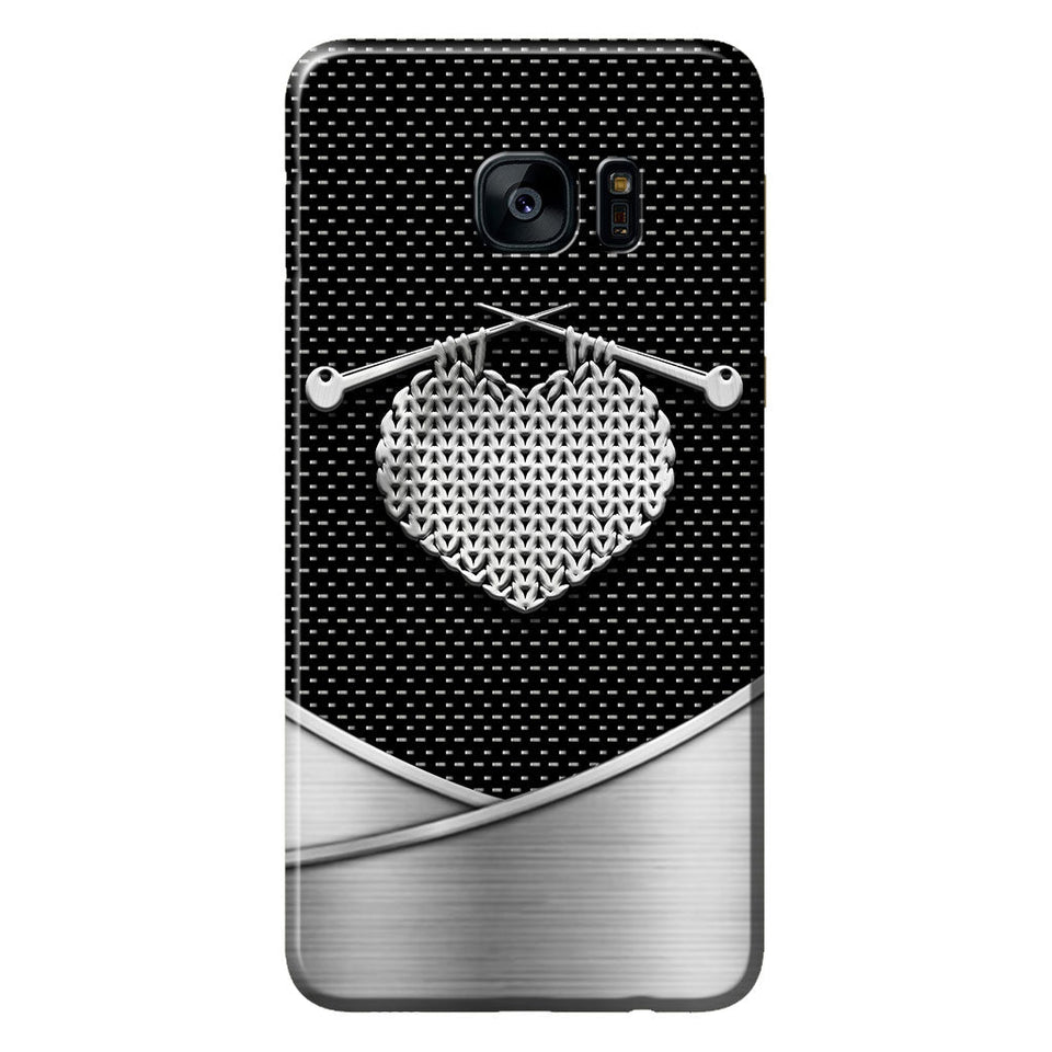 Knit Metal Pattern Print Phone Case 062021
