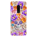Floral Skull - Personalized Skull Full Print Phone Case