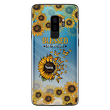 Beautiful Sunflower Blessed To Be Called - Gift for grandma, mom - Personalized Clear Phone Case