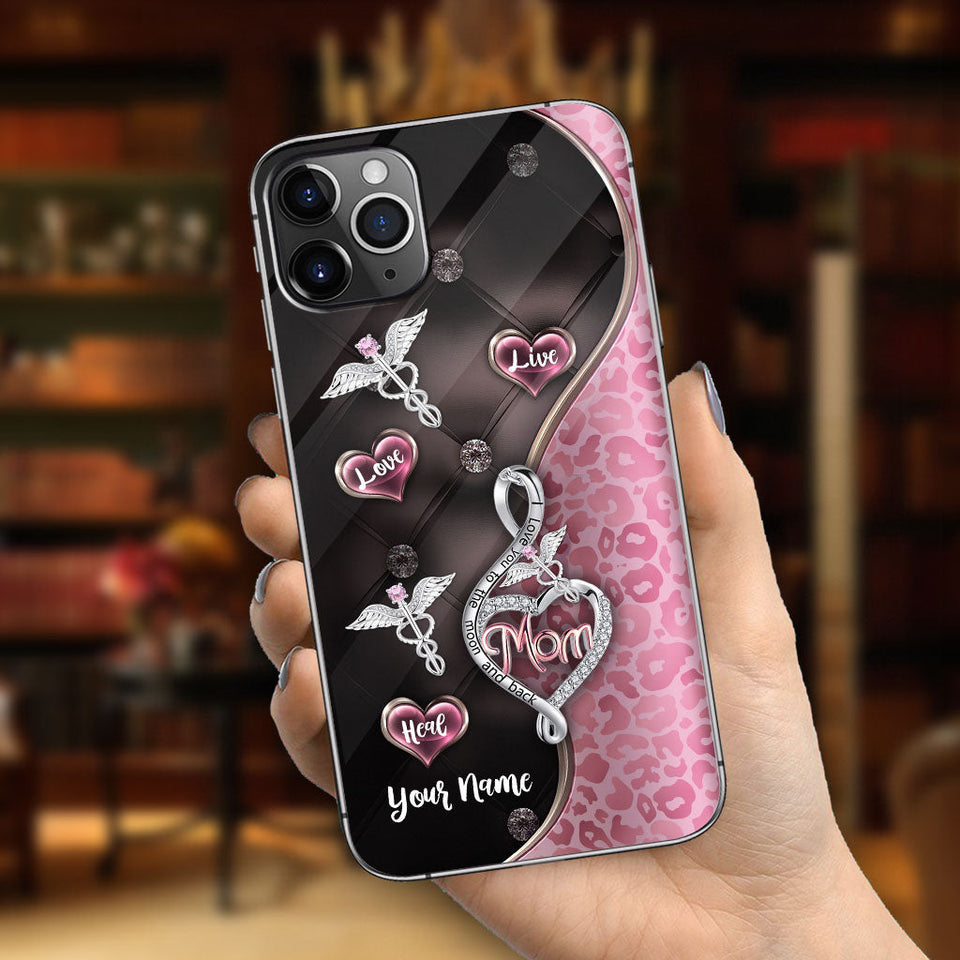 Live Love Heal Rose Gold - Personalized Nurse Phone Case