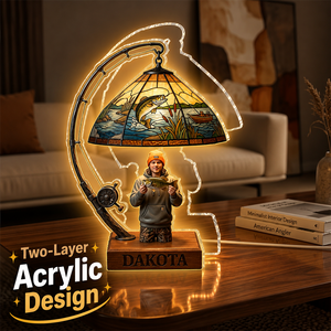 Custom Any Photo Fishing Lovers - Personalized Fishing Acrylic LED Night Light