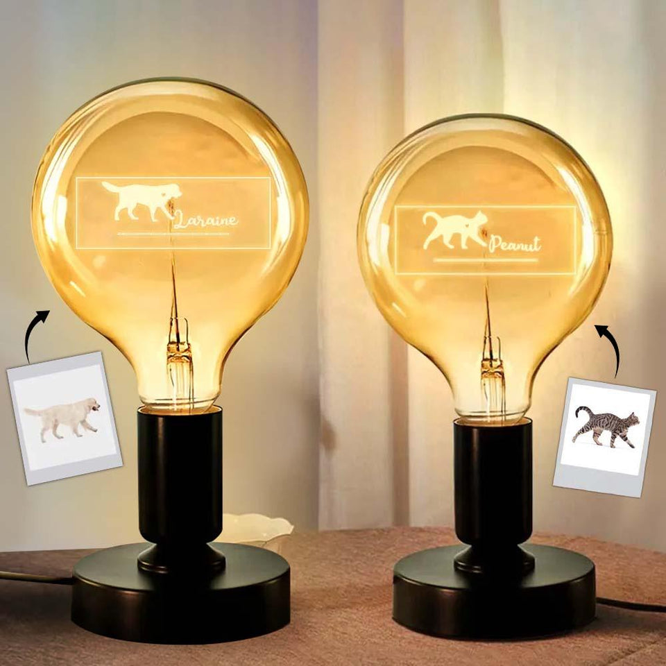 Any Photos - Personalized Dog Any Photo Light Bulbs Lamp