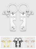 Player 1 Player 2 Matching Heart - Personalized Couple Game Console Matching Keychain